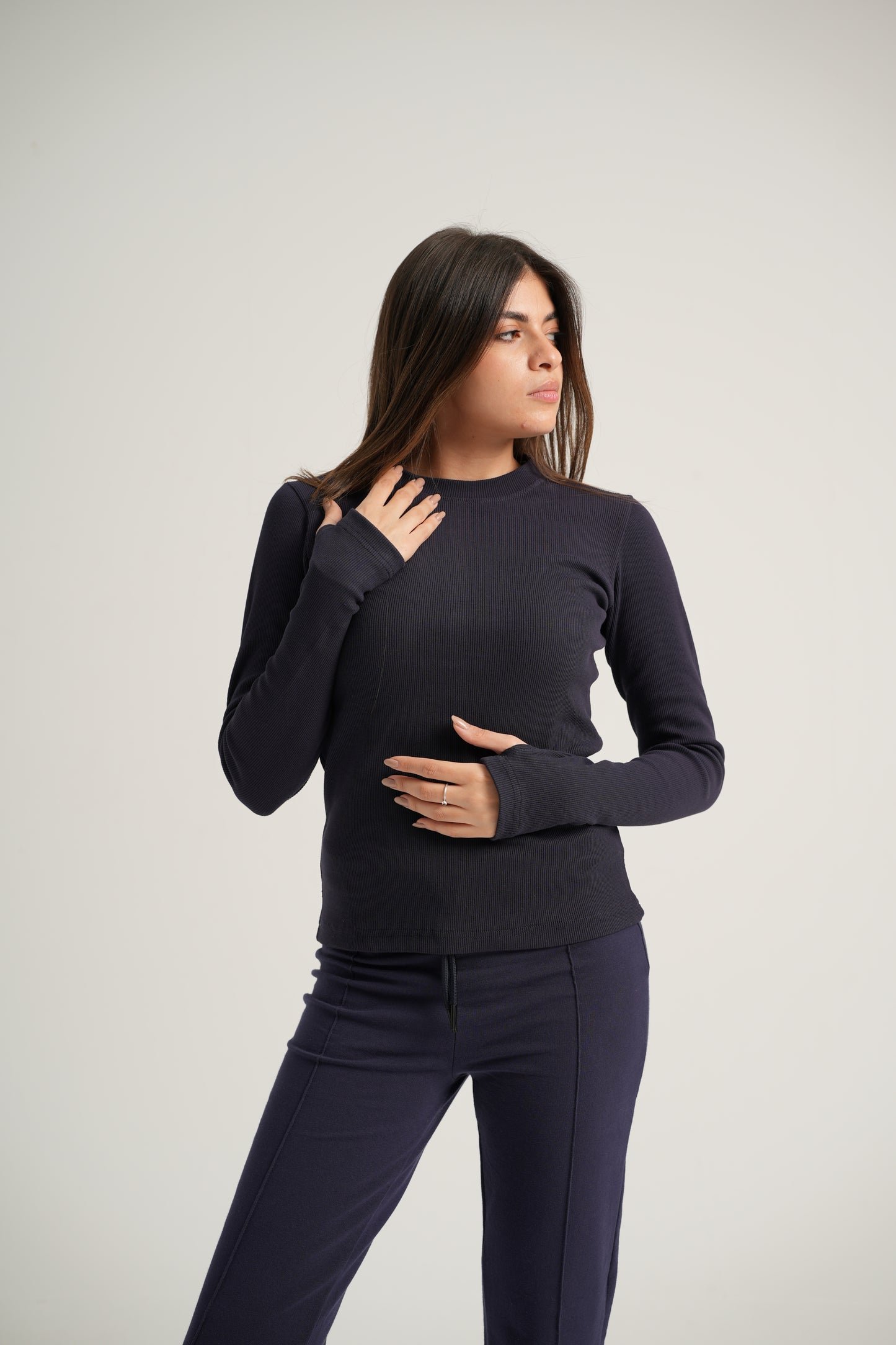 Ribbed Long Sleeve Top