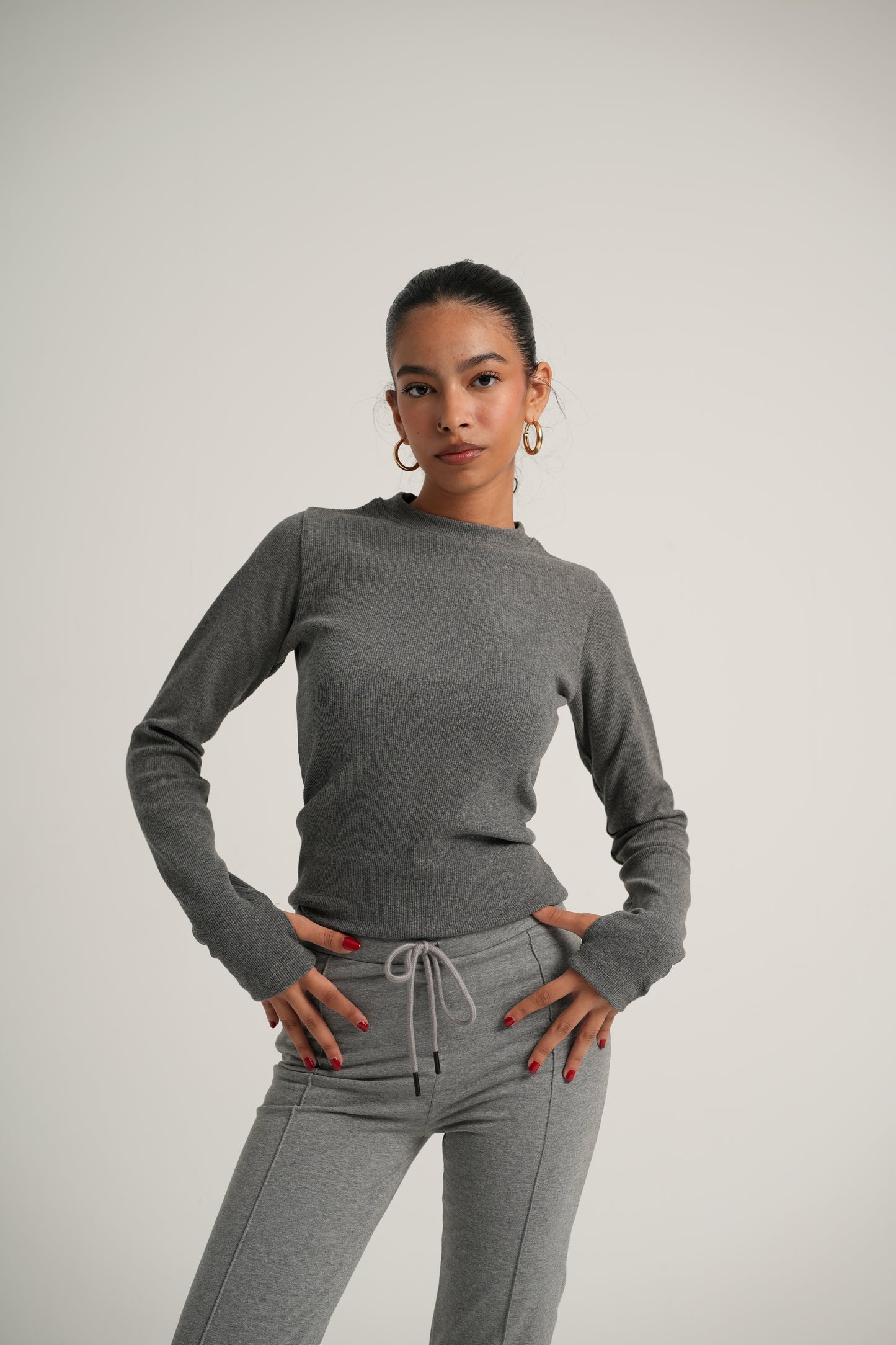 Ribbed Long Sleeve Top