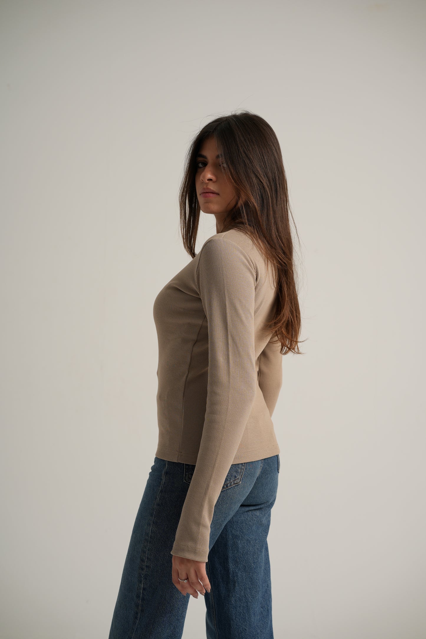 Ribbed Long Sleeve Top