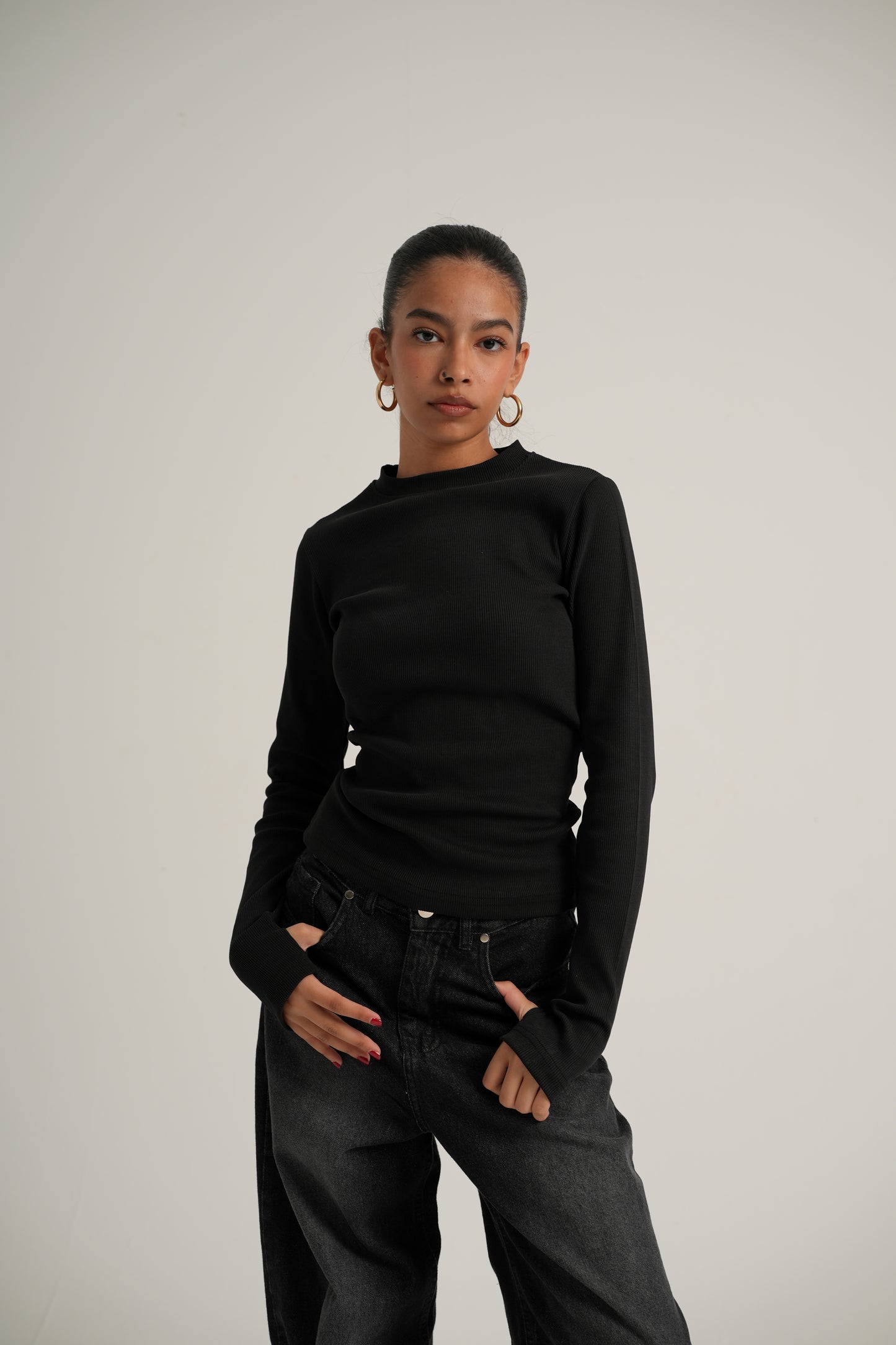 Ribbed Long Sleeve Top