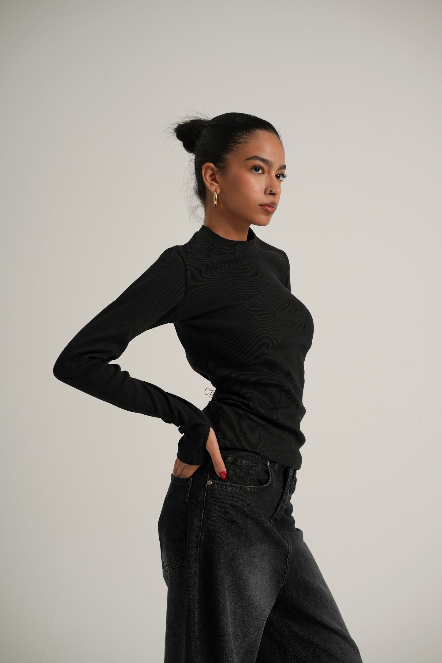 Ribbed Long Sleeve Top