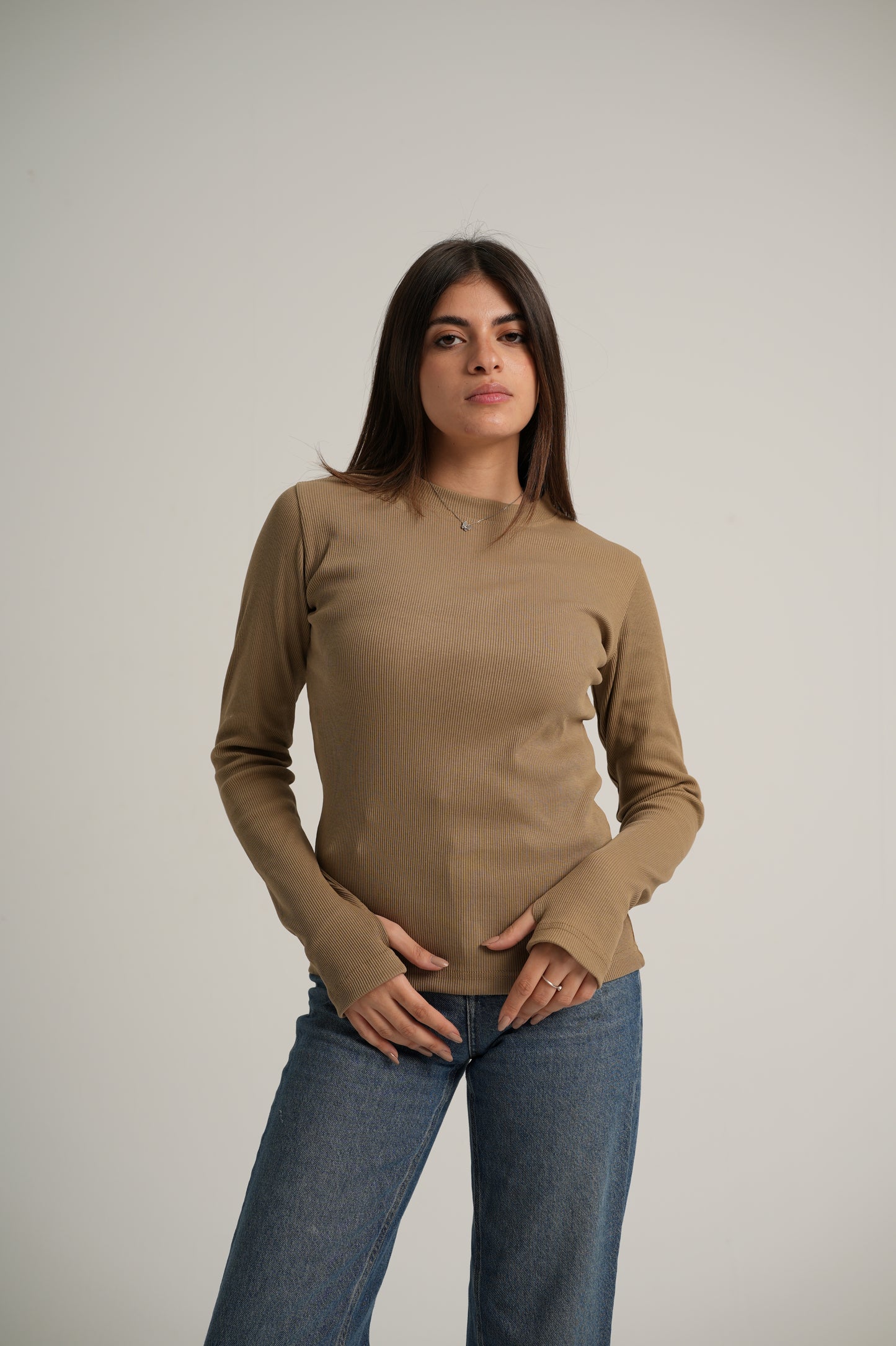 Ribbed Long Sleeve Top