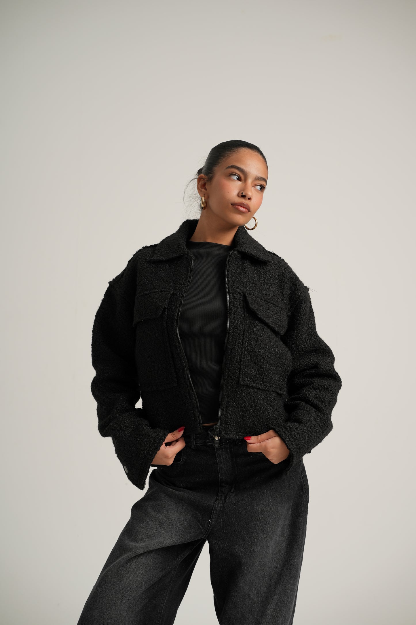 Black Boucle Jacket