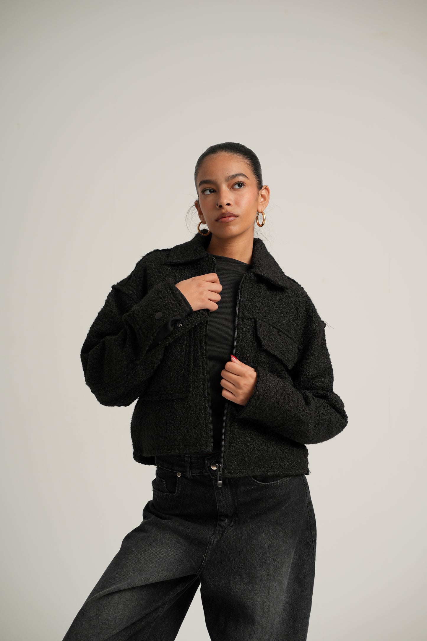 Black Boucle Jacket