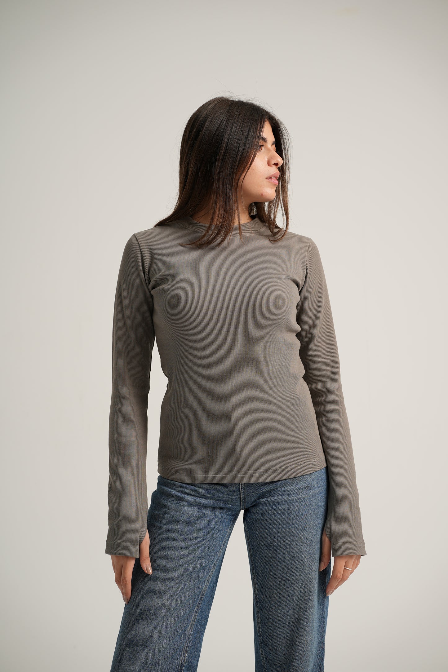 Ribbed Long Sleeve Top