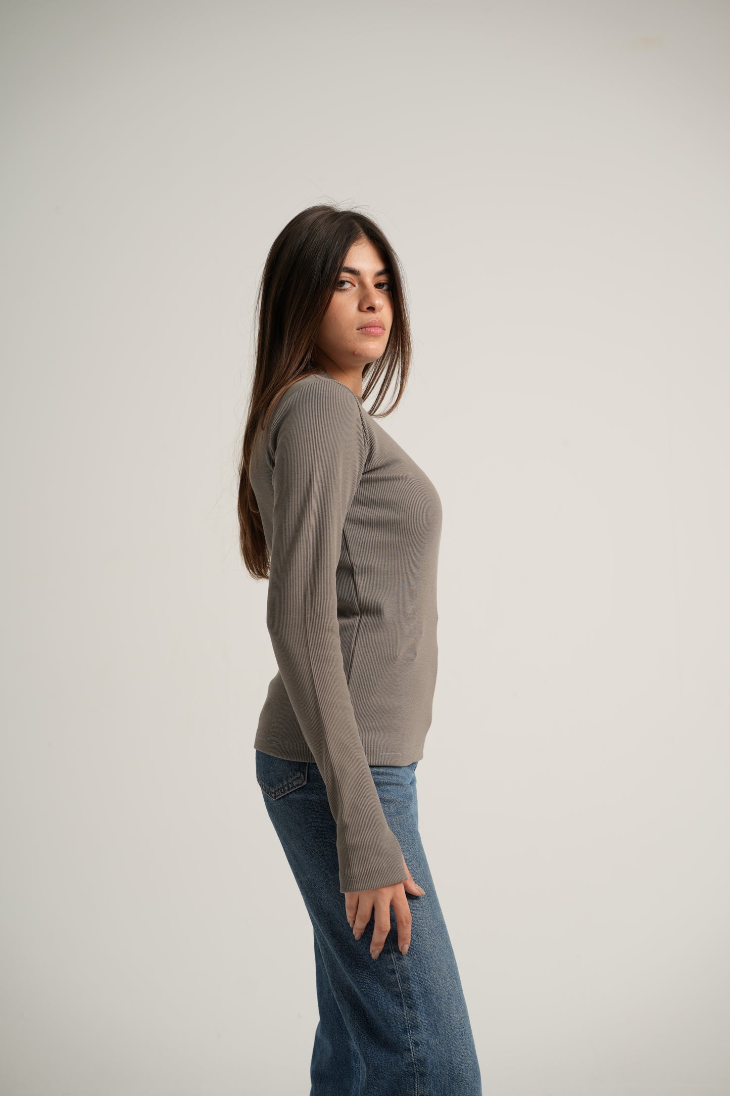 Ribbed Long Sleeve Top