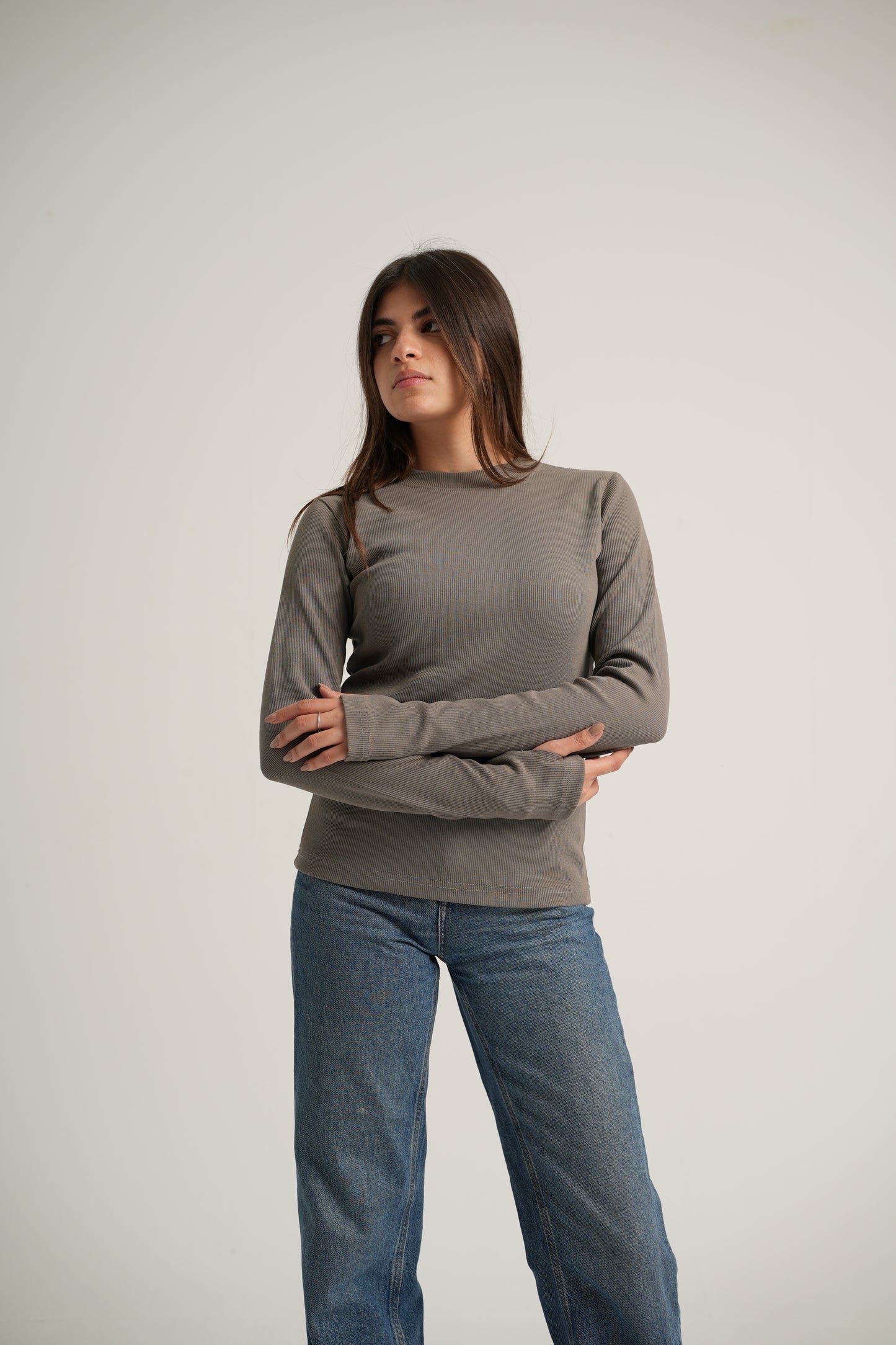 Ribbed Long Sleeve Top