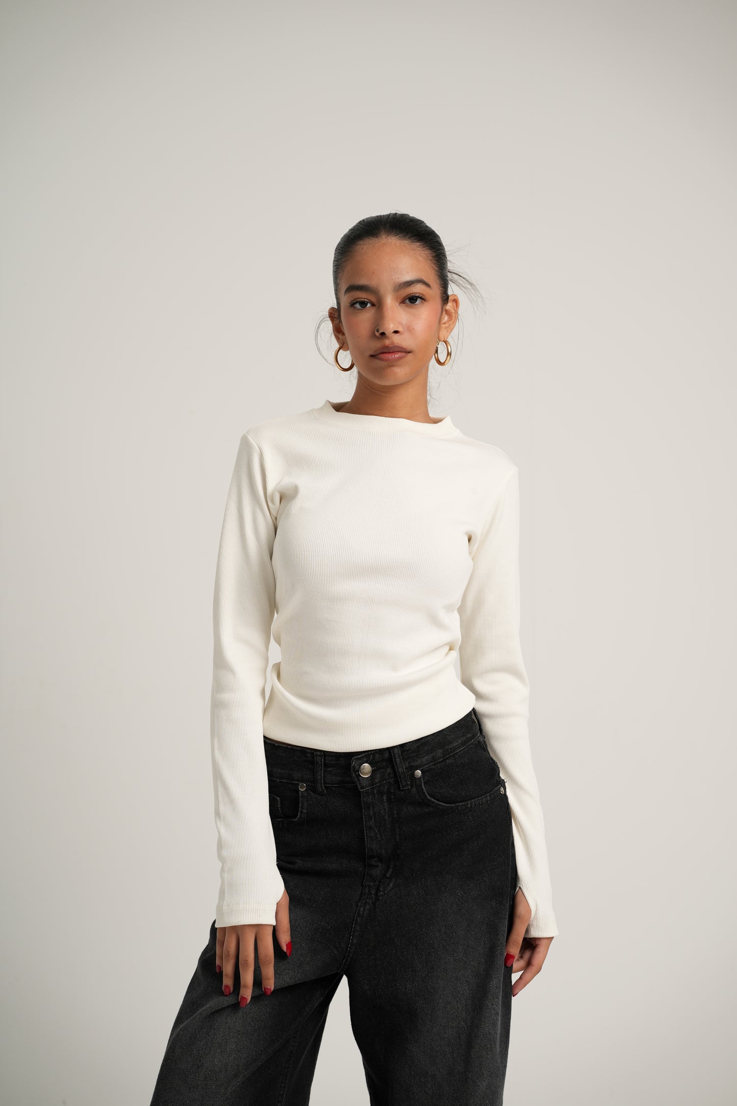 Ribbed Long Sleeve Top