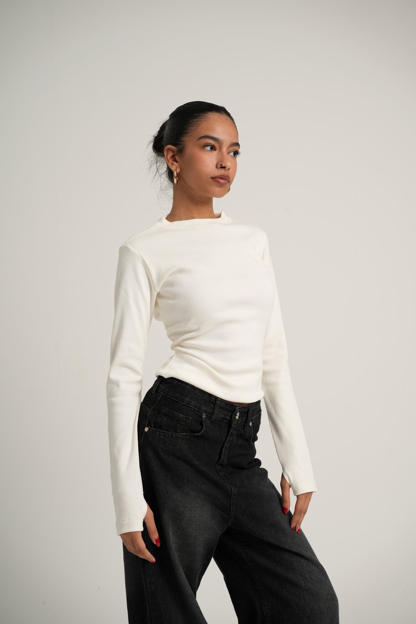 Ribbed Long Sleeve Top
