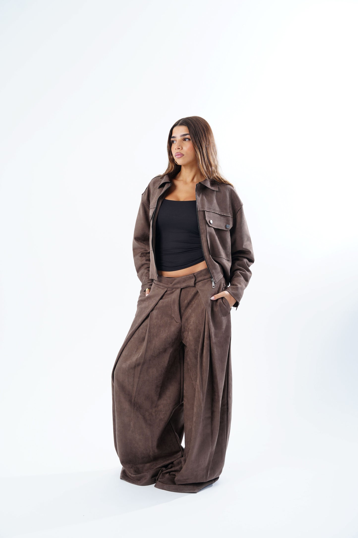 Suede Cropped Jacket