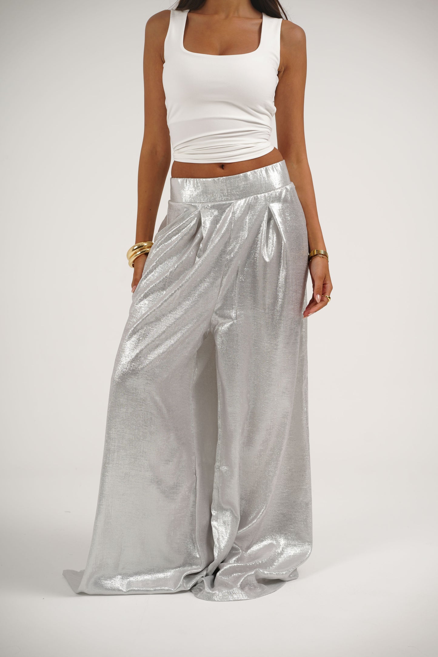 Silver/ Champagne Pants