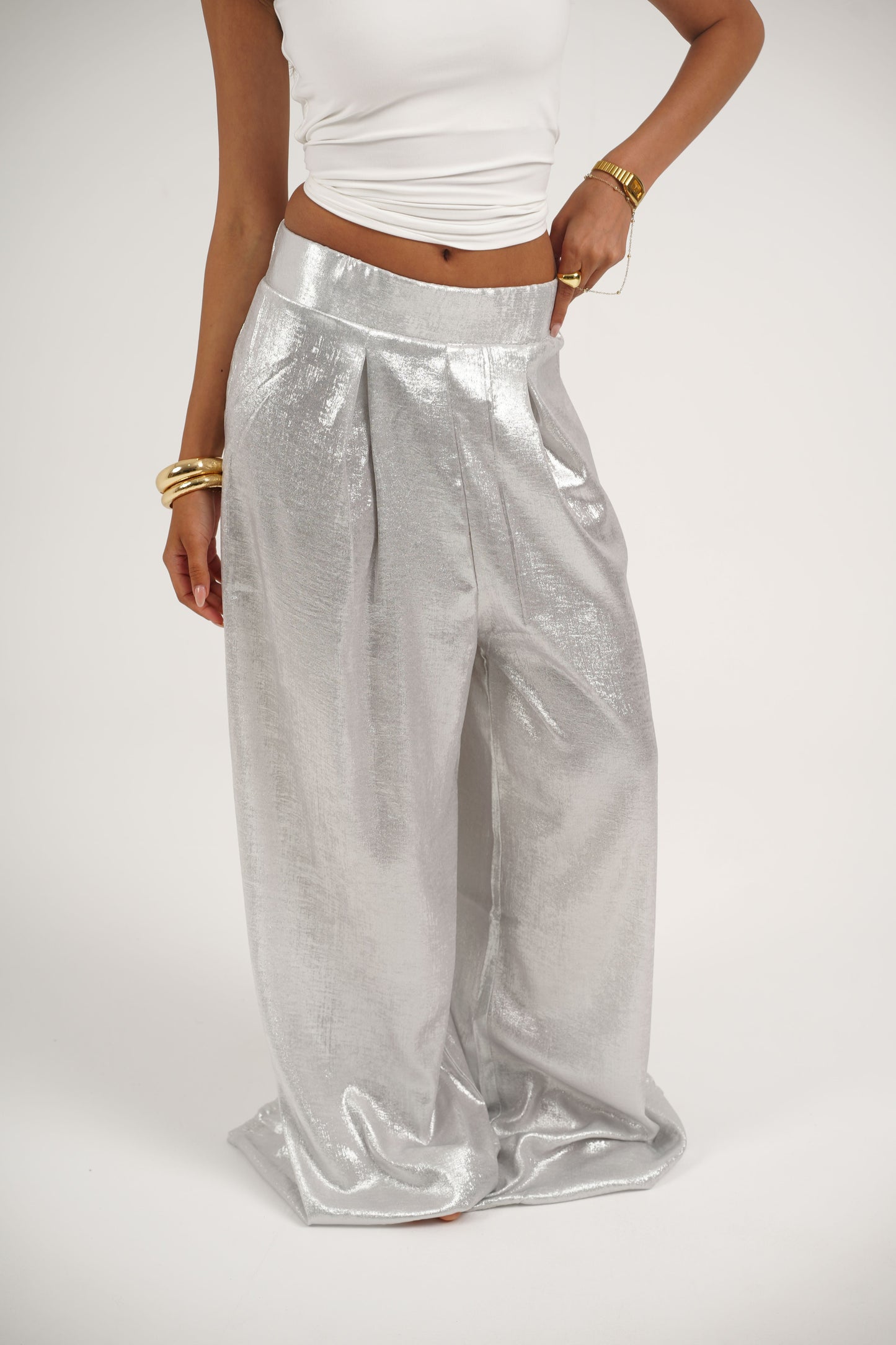 Silver/ Champagne Pants