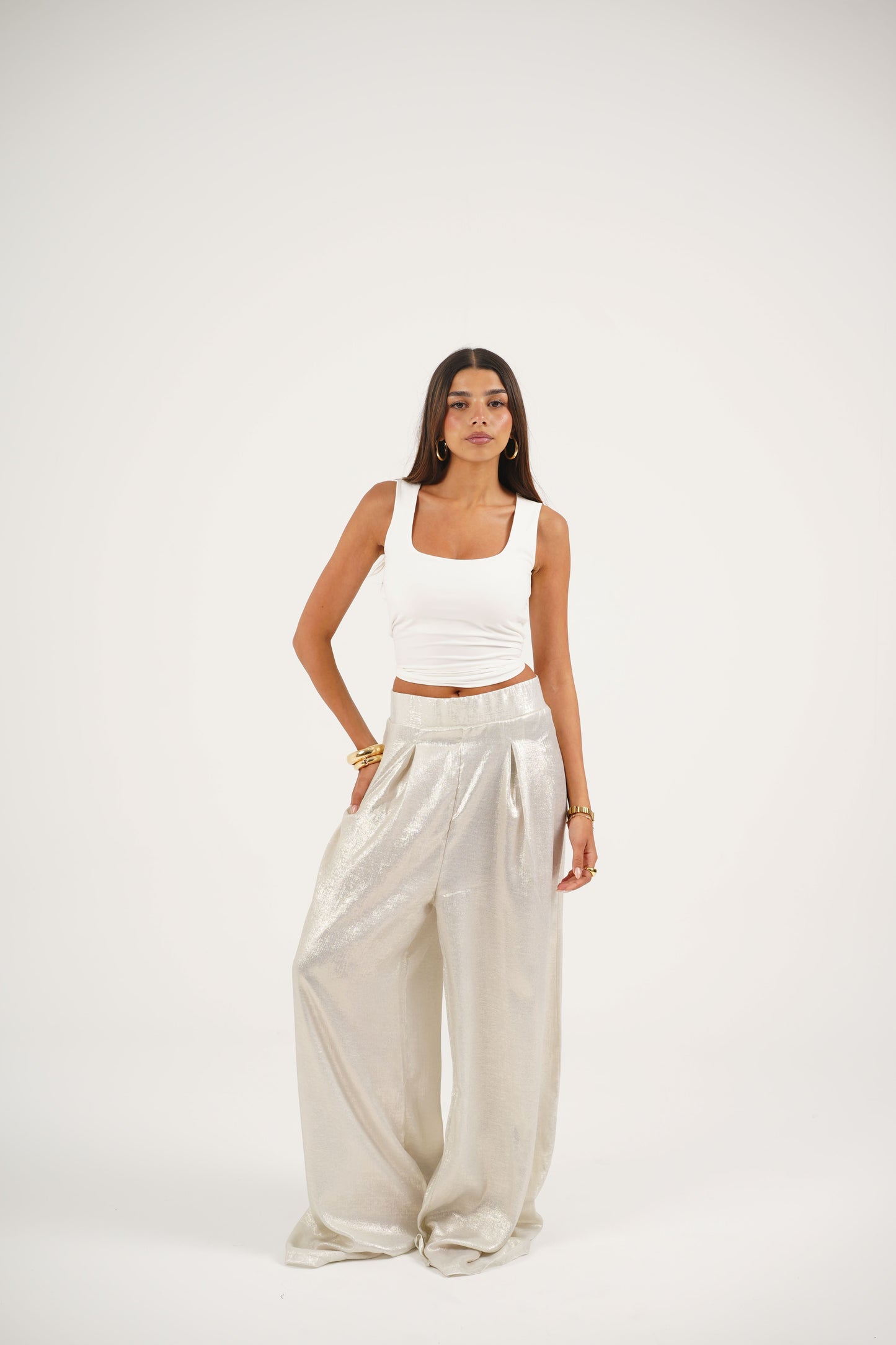 Silver/ Champagne Pants