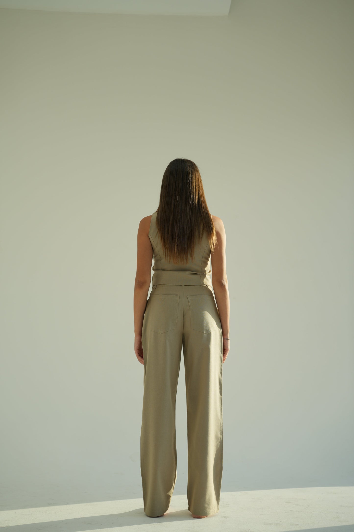 Straight Leg Linen Trousers