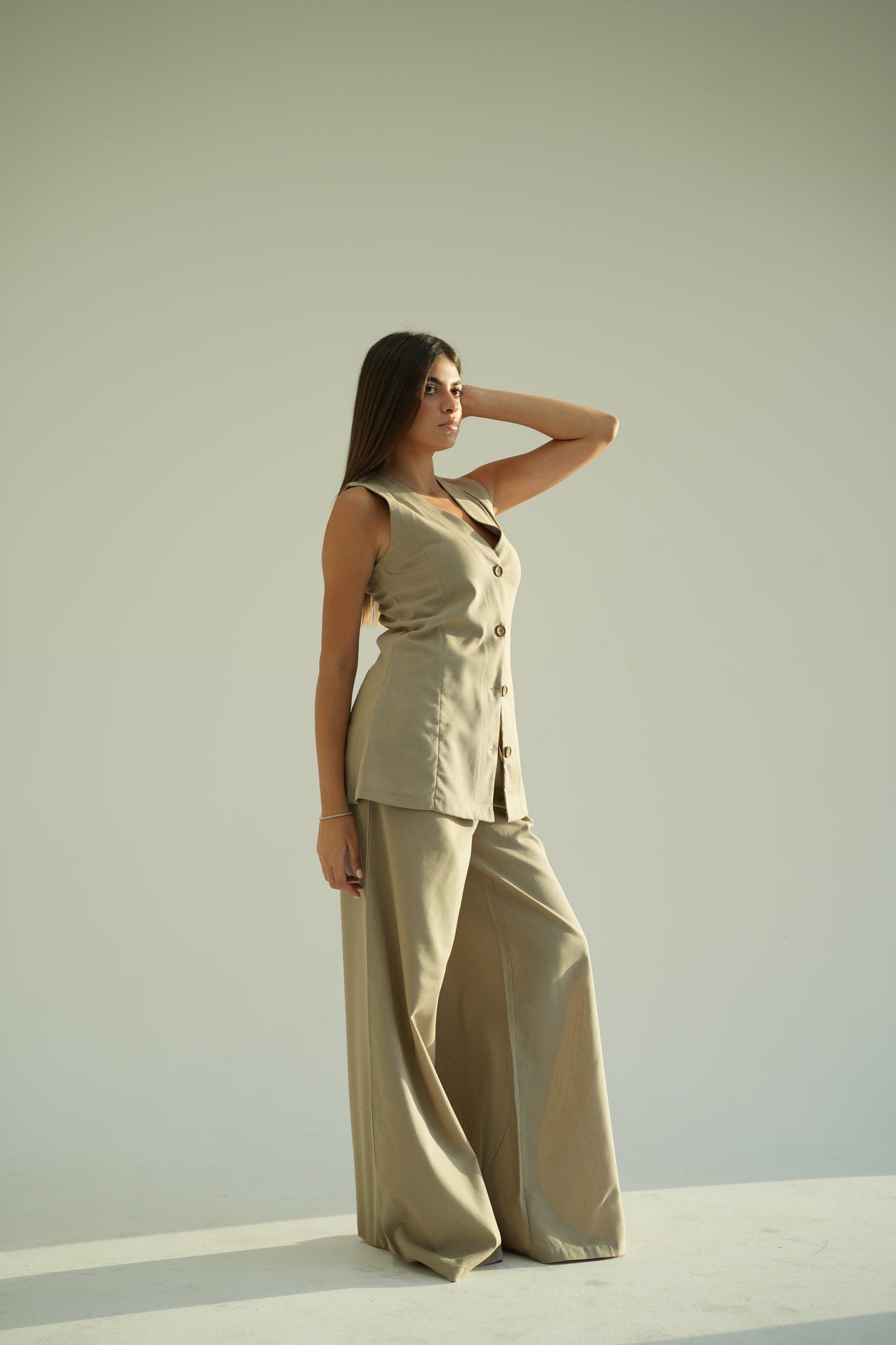 Wide Leg Linen Trousers