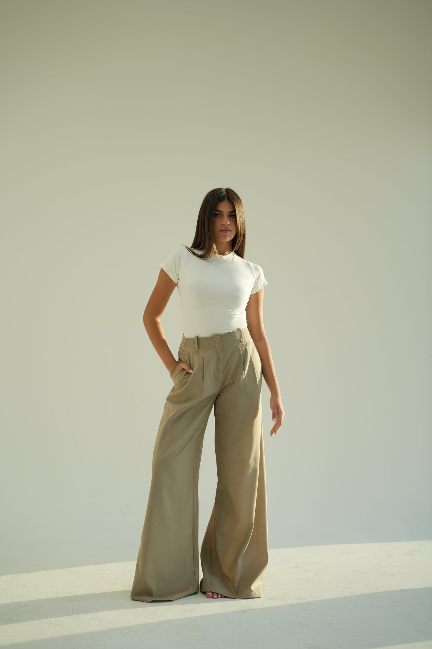 Wide Leg Linen Trousers