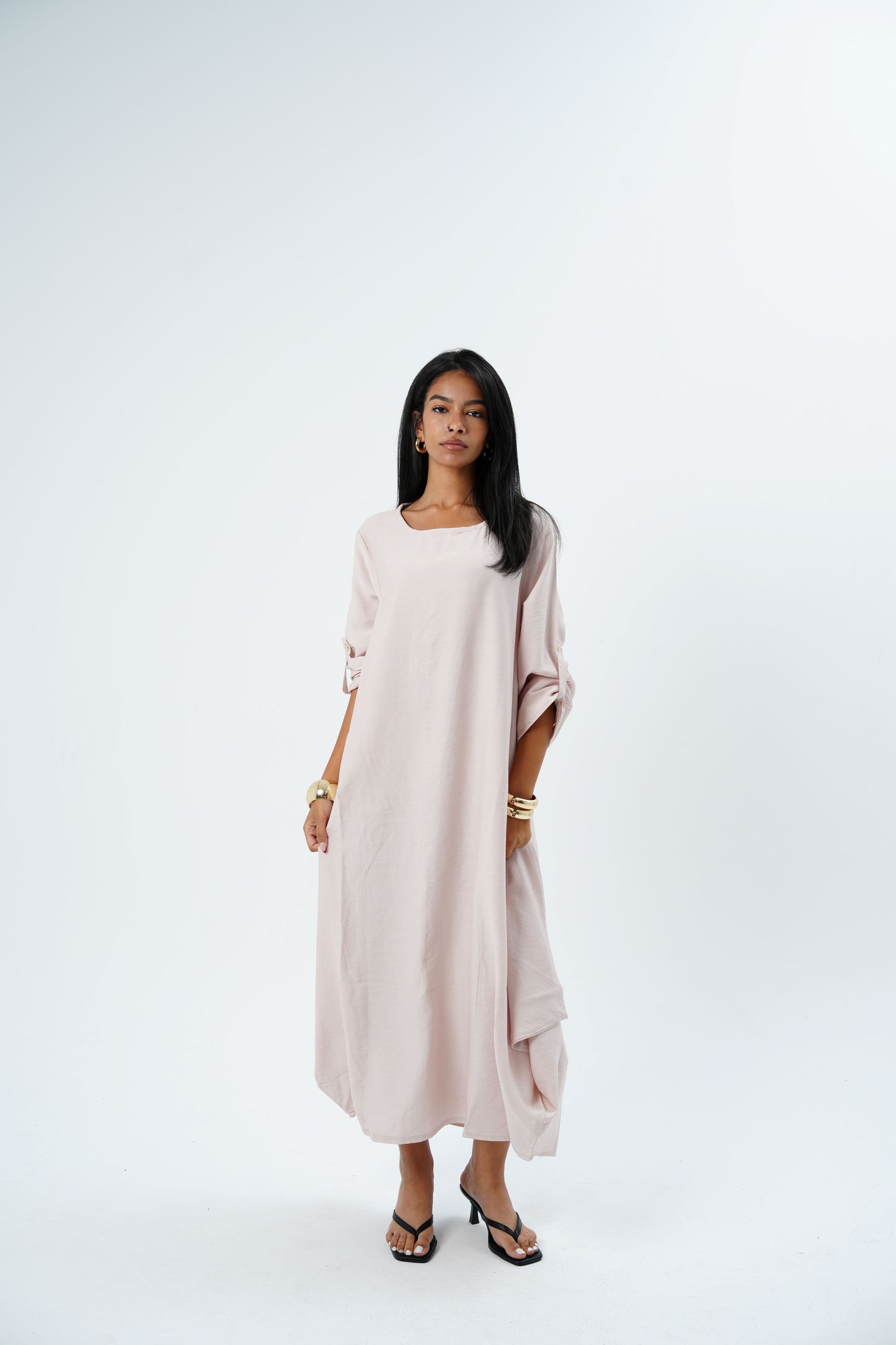 Linen Long Sleeve Dress