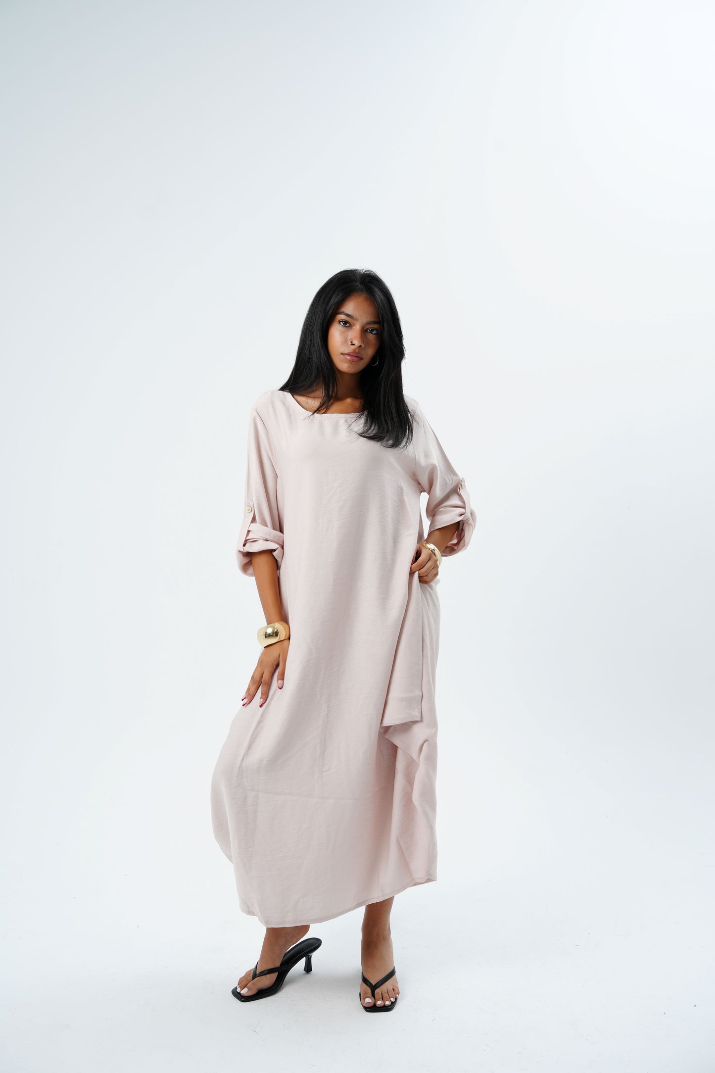 Linen Long Sleeve Dress