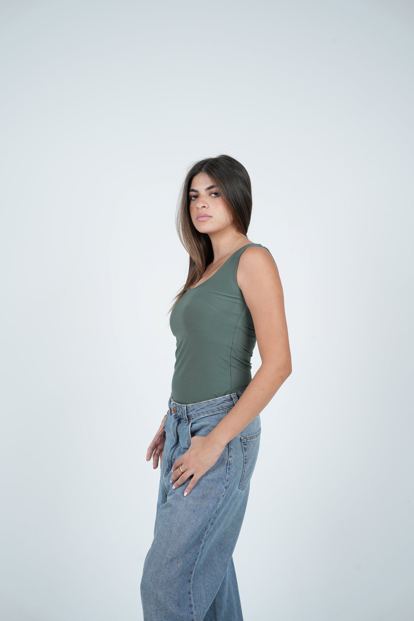 Wide-strap Basic Top