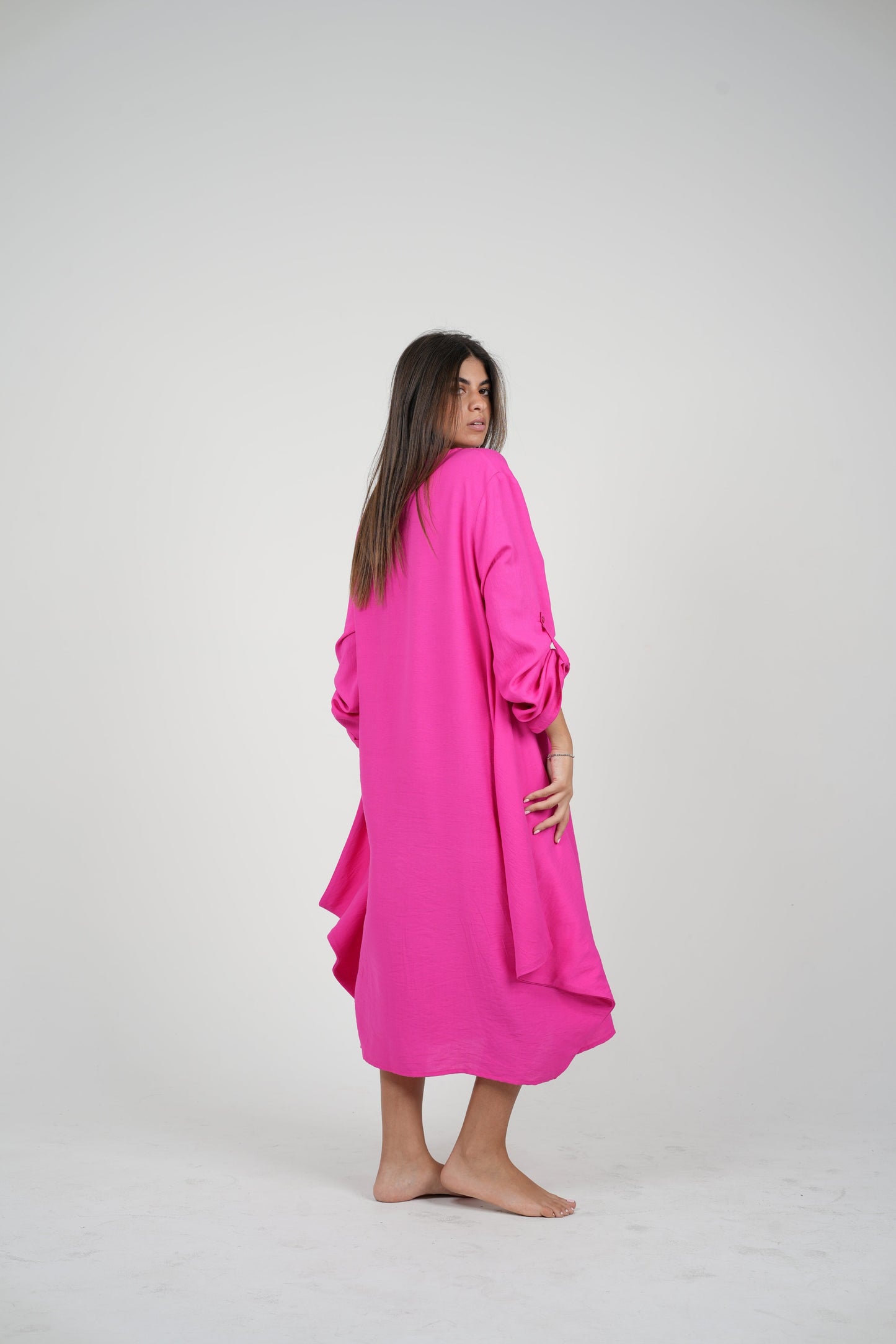 Linen Long Sleeve Dress