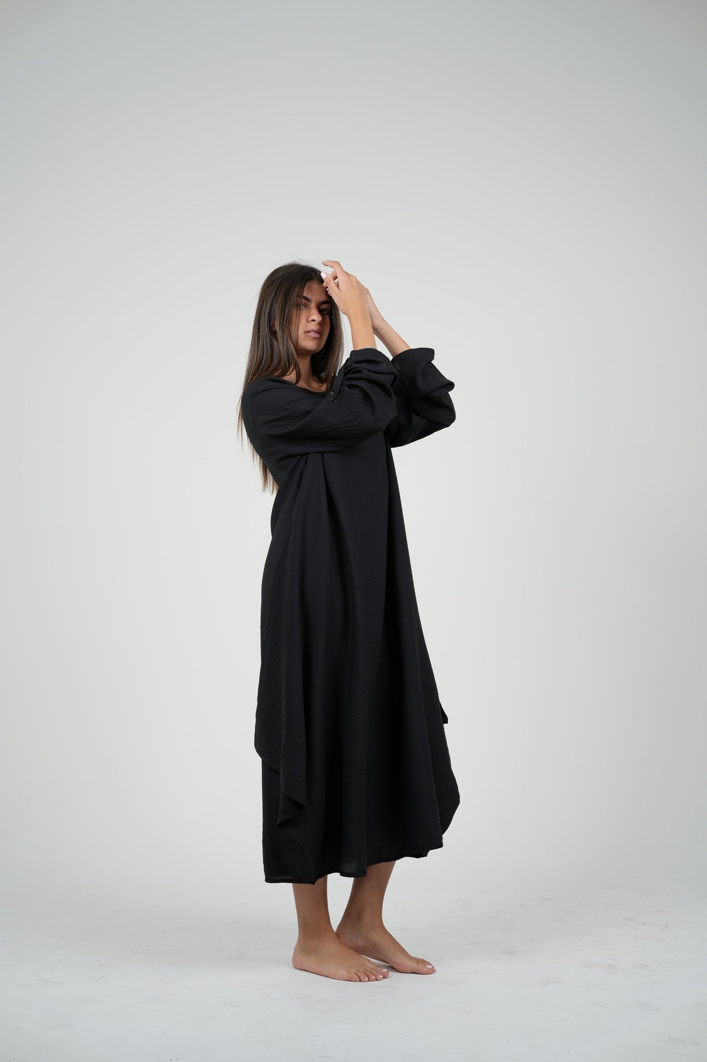 Linen Long Sleeve Dress