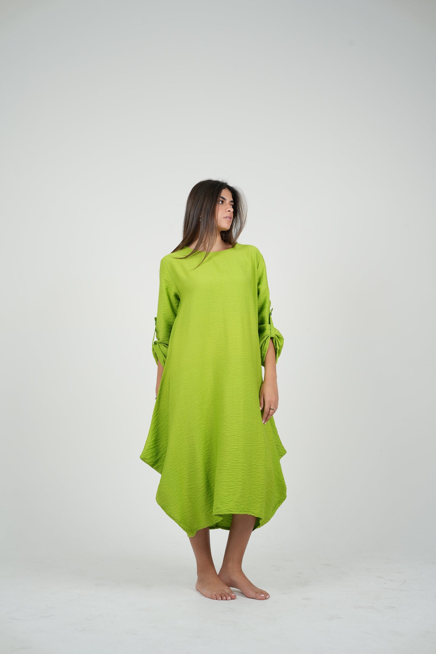 Linen Long Sleeve Dress