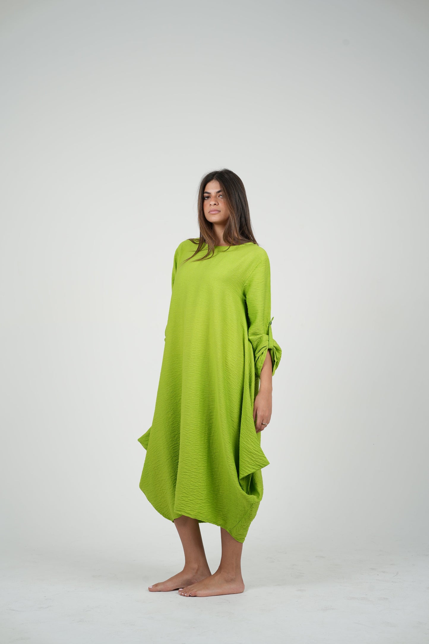 Linen Long Sleeve Dress