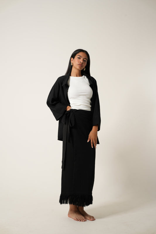 Fringed Linen Set