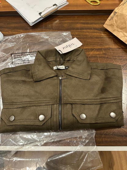 Suede Cropped Jacket