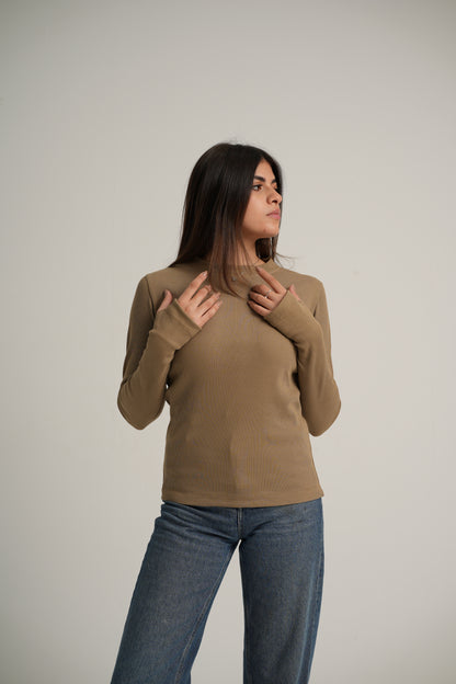 Ribbed Long Sleeve Top