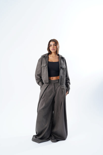 Suede Cropped Jacket