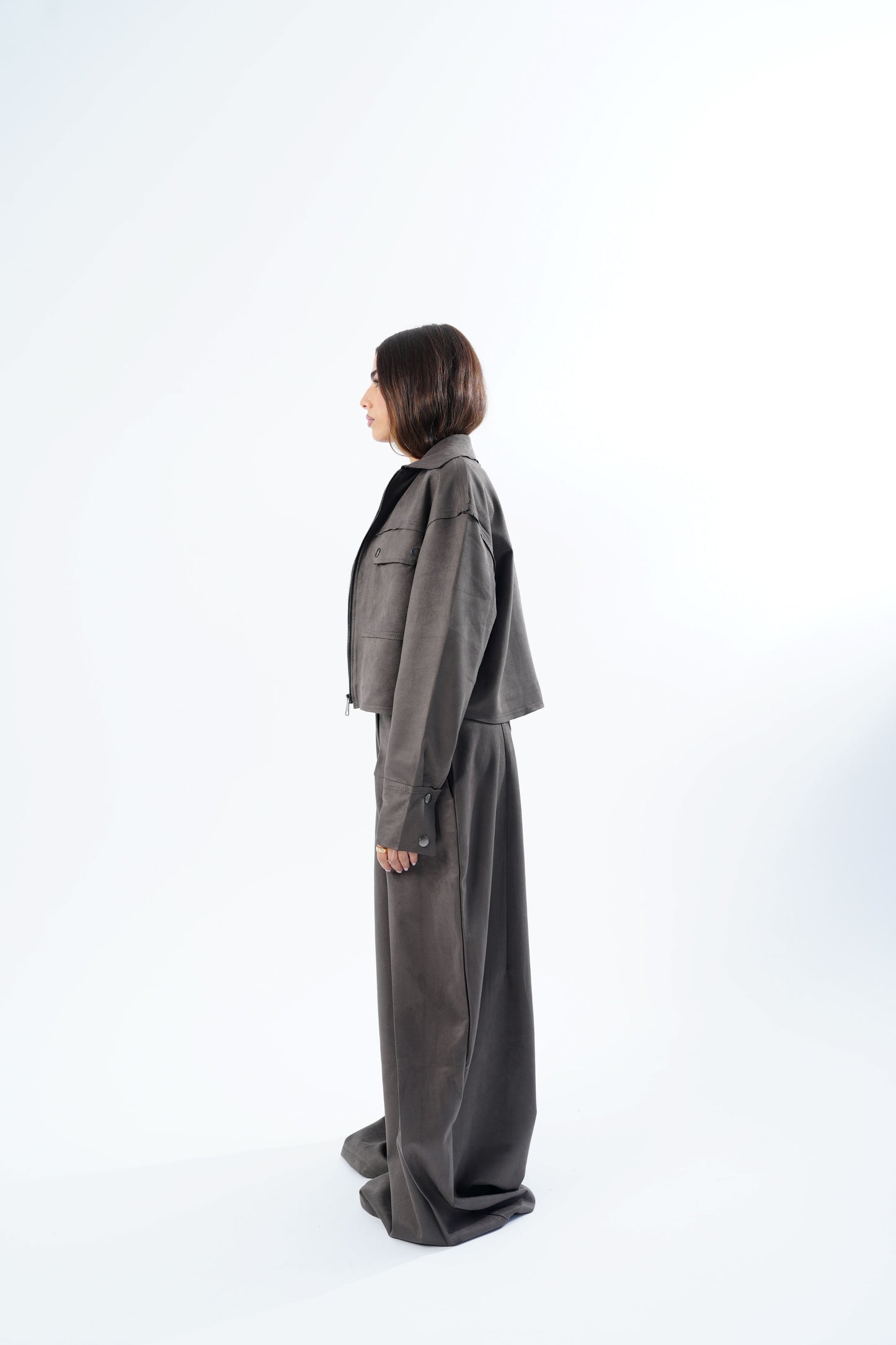 Suede Cropped Jacket