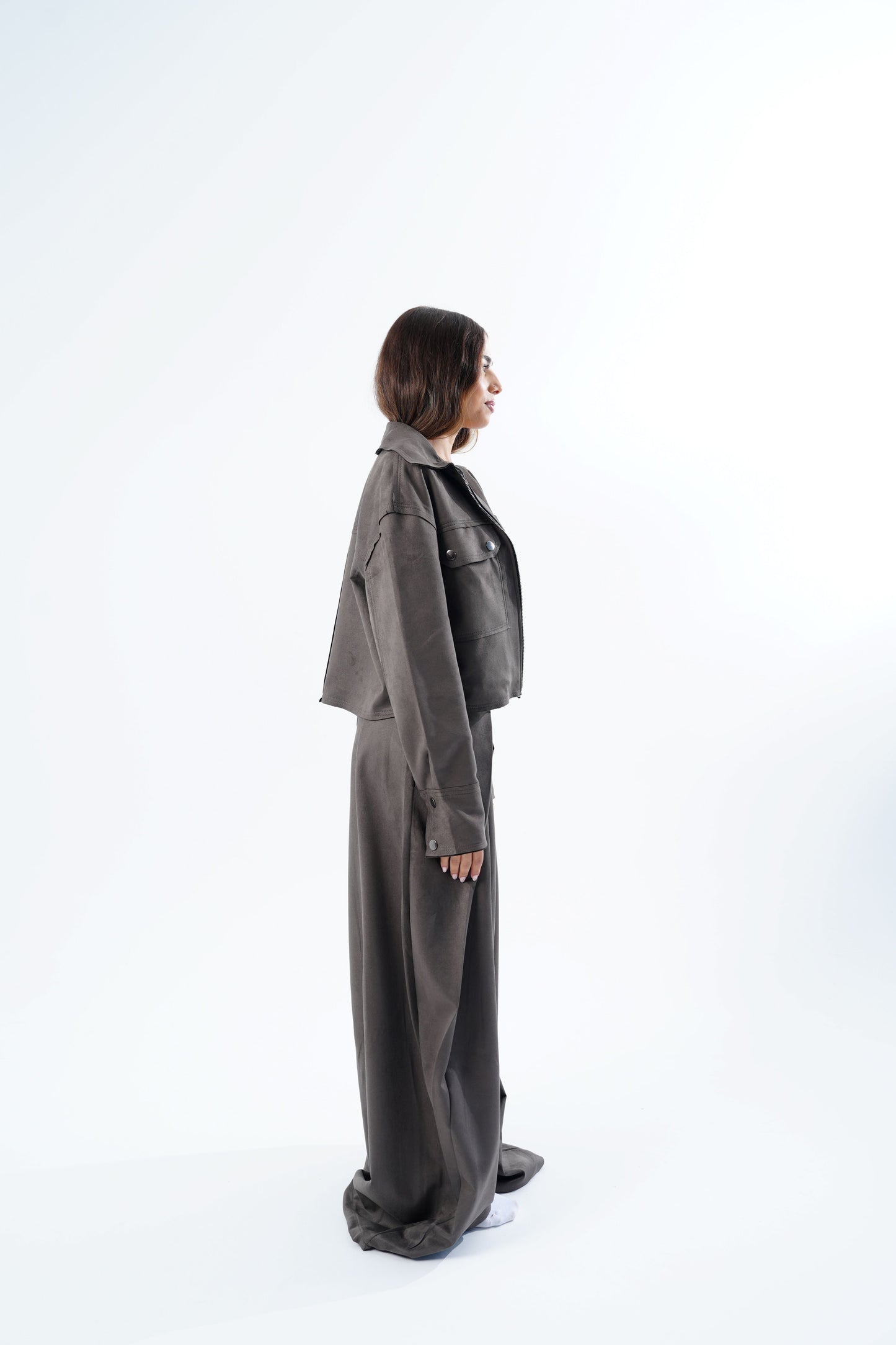 Suede Cropped Jacket