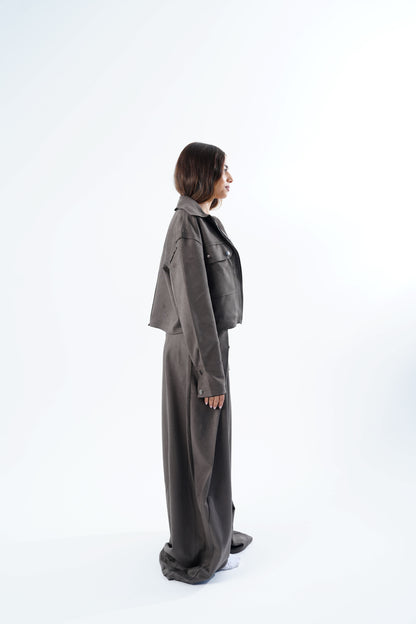 Suede Cropped Jacket