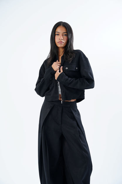 Suede Cropped Jacket