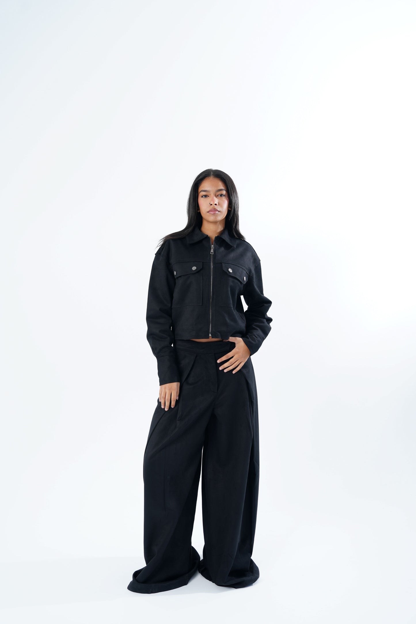 Suede Cropped Jacket