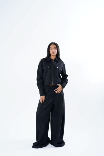 Suede Cropped Jacket