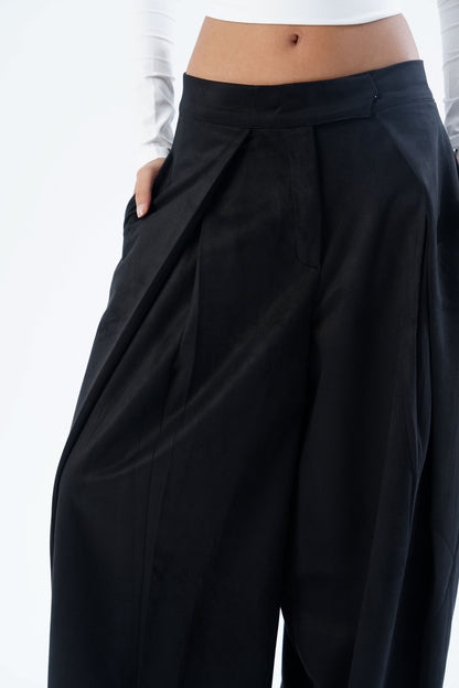 Draped Suede Pants