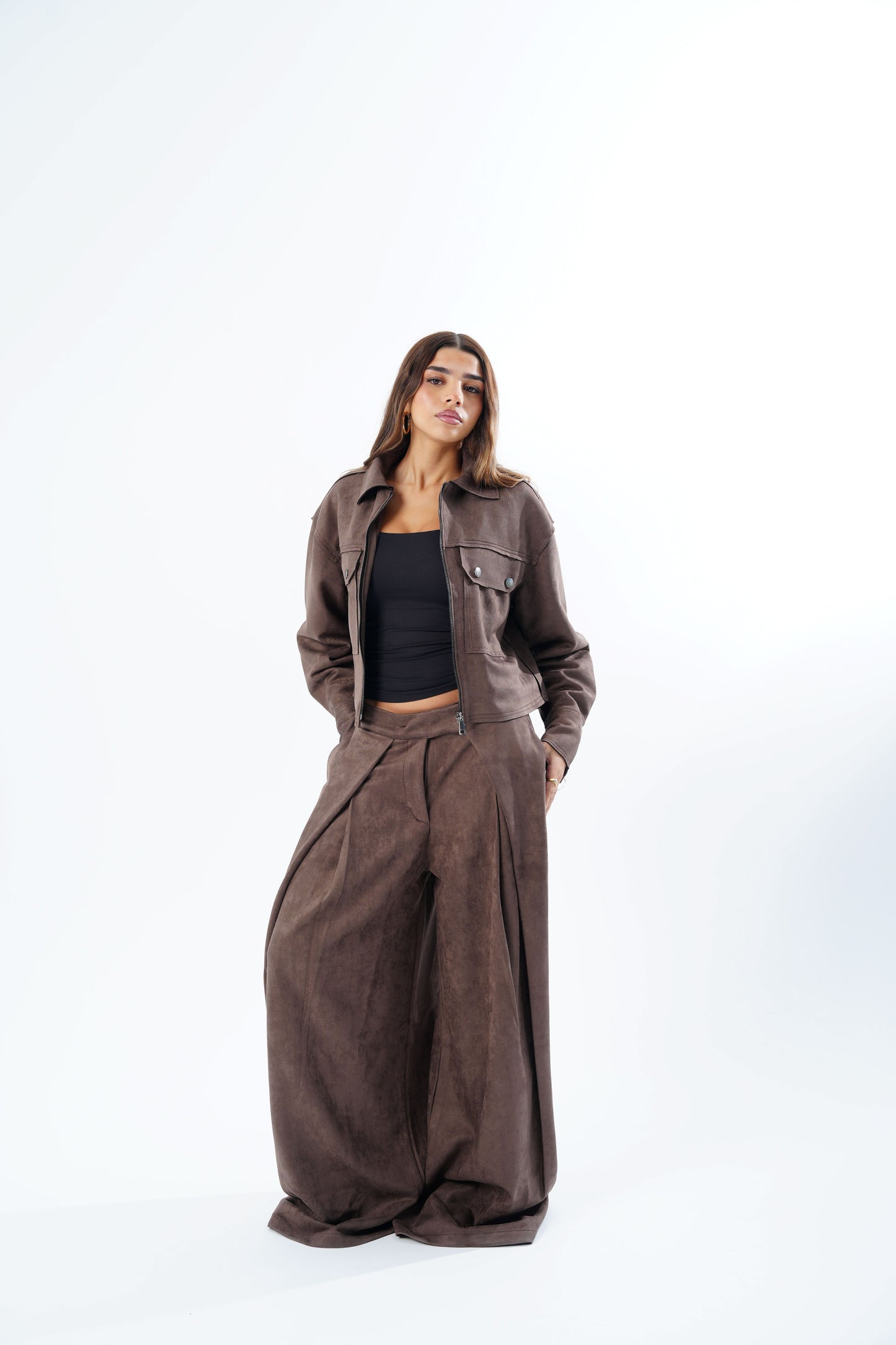 Suede Cropped Jacket