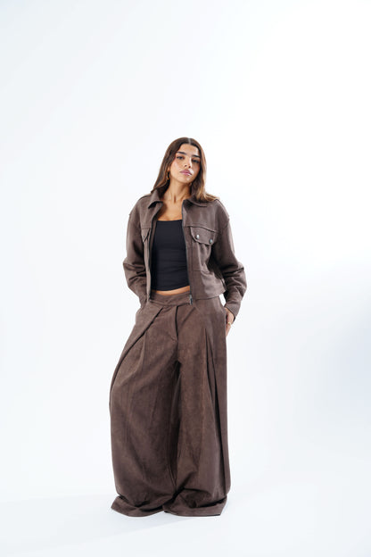 Suede Cropped Jacket