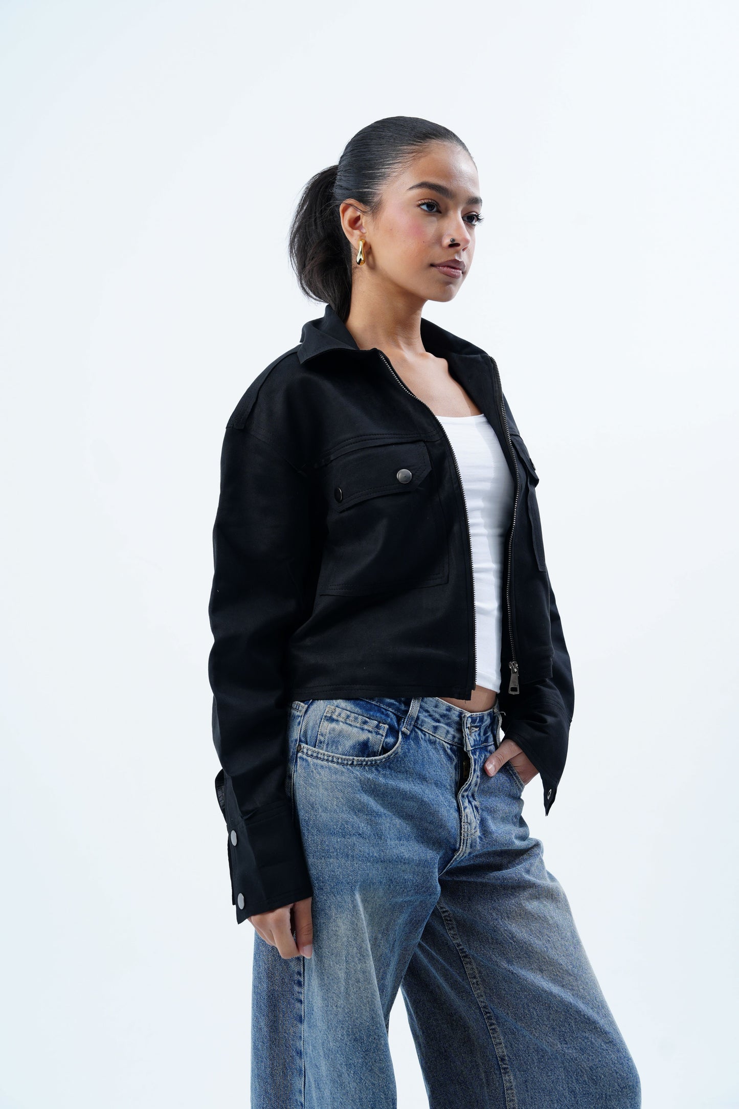 Suede Cropped Jacket