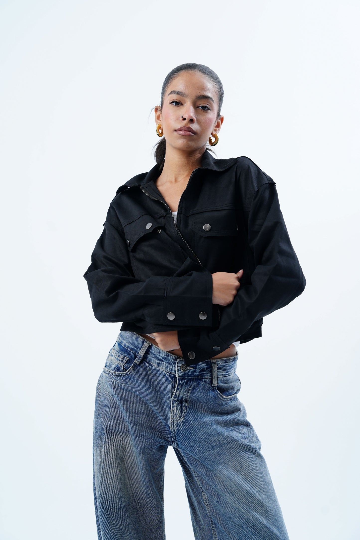 Suede Cropped Jacket
