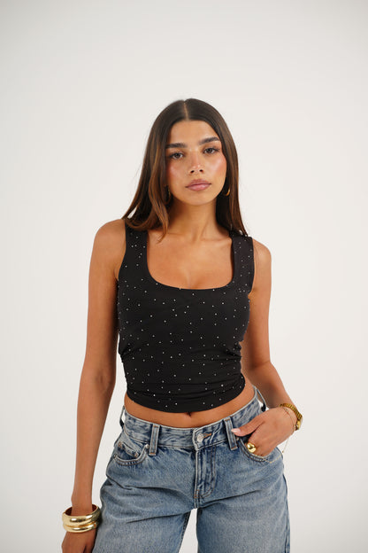 Sparkle Wide-Strap Top