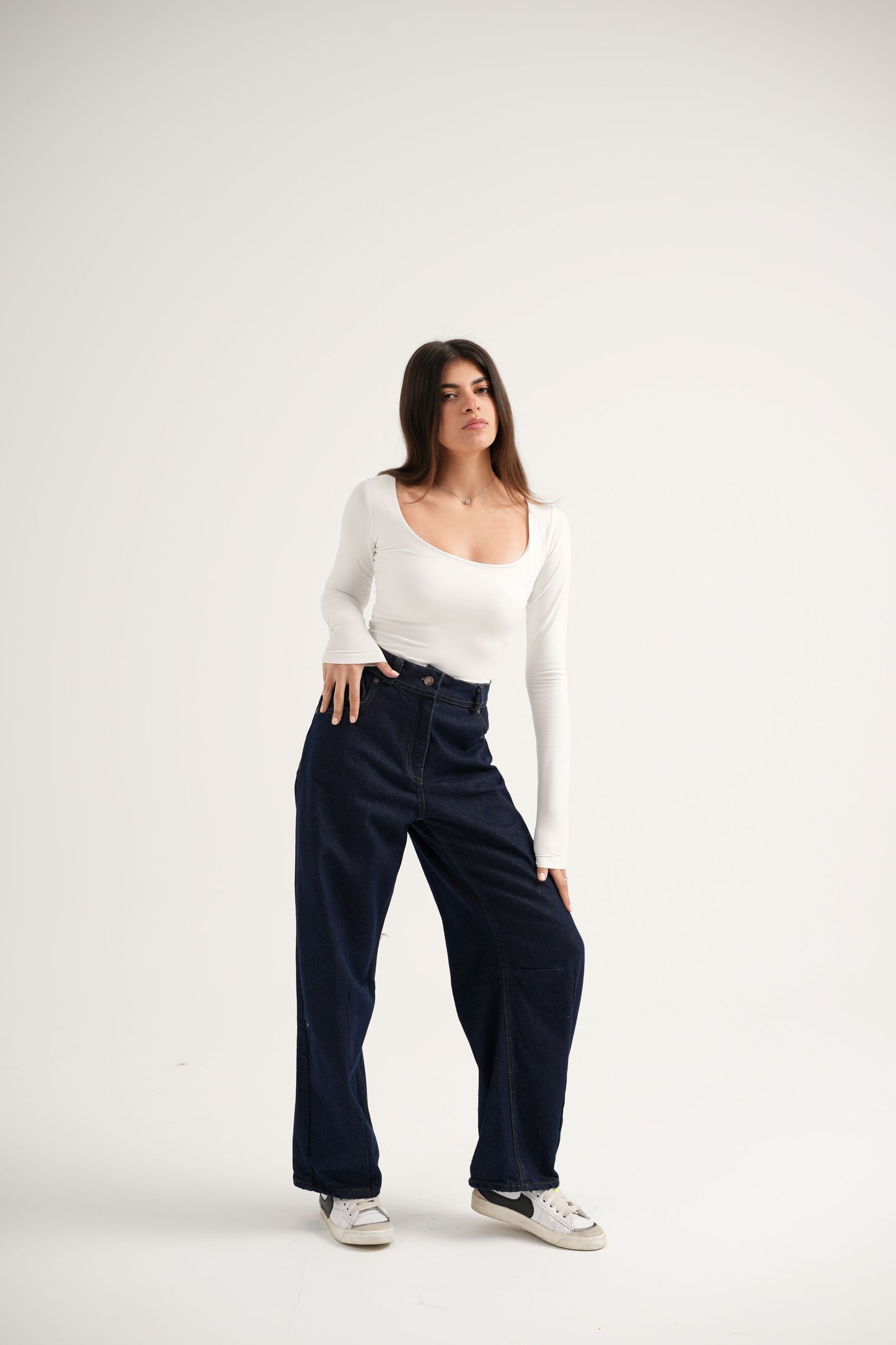 High Waist Balloon Jeans